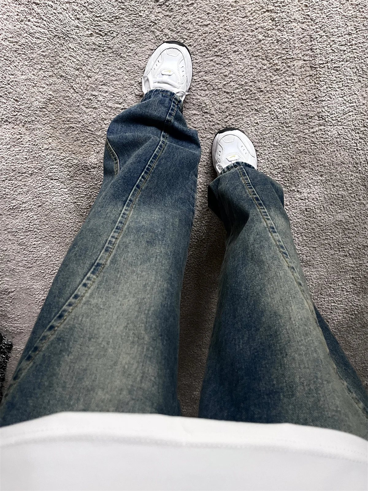 

Retro Men's Jeans American Vibe Straight Leg Loose Casual Wide Leg Long Trousers Street Style Fashionable Summer Jeans