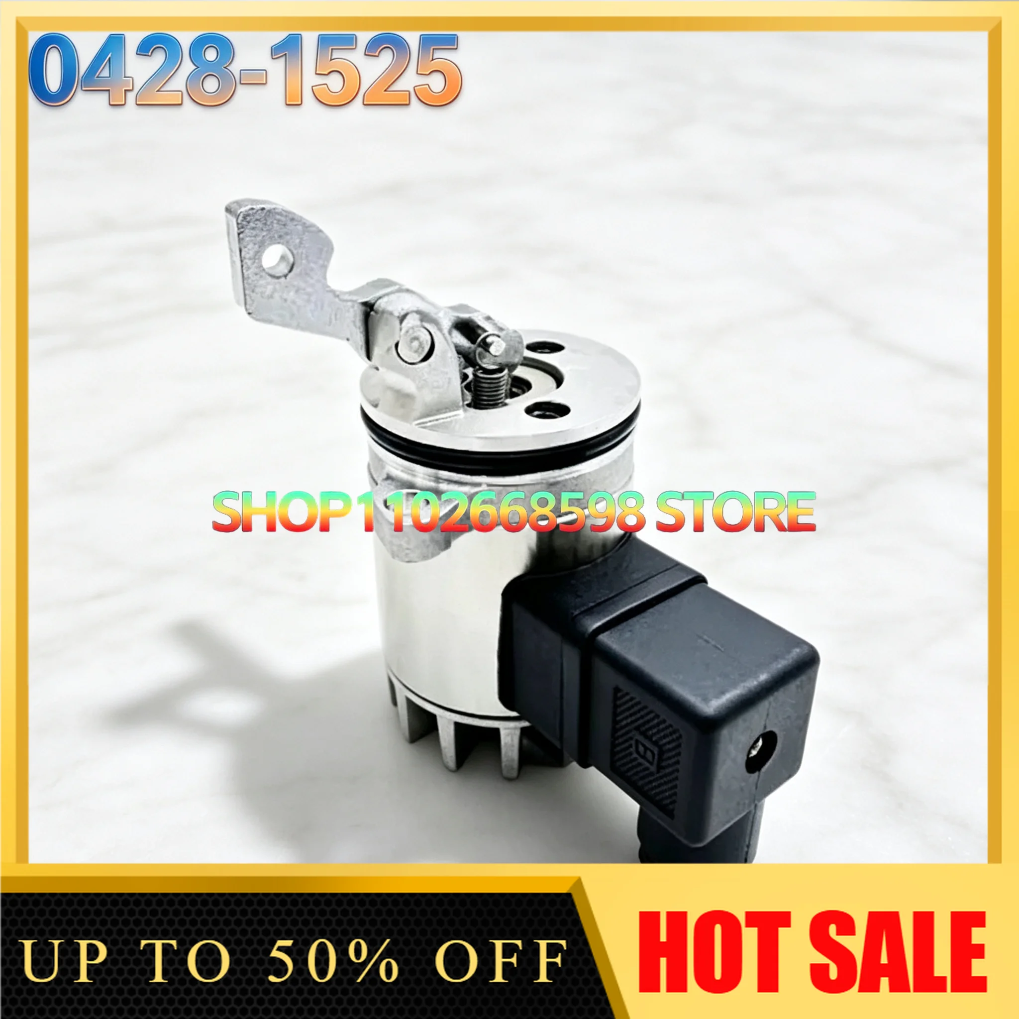 Solenoid Valve 0428-1525 Stop Oil Cut-off Actuator Engine Excavator Flameout Switch for Heavy Equipment