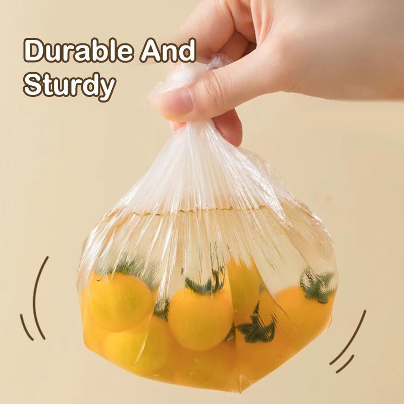 100 stks/doos Wegwerp Food-Grade Vershoudfolie Covers Koelkast Overgebleven Vershoudbare Covers Kan worden opgehangen en verwijderbaar