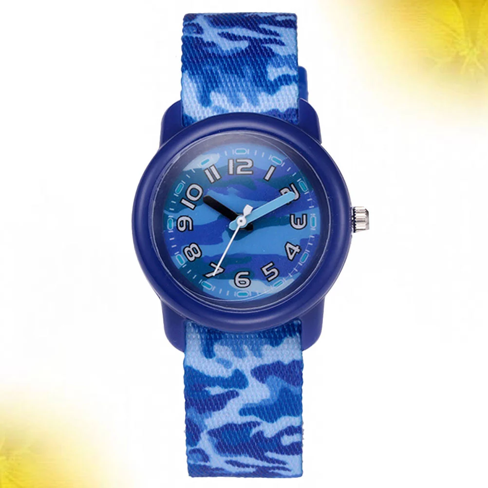 Cartoon Watch Camouflage Strap Waterproof Quartz Wristwatch For Gift For School Park Picnic Daily Wear