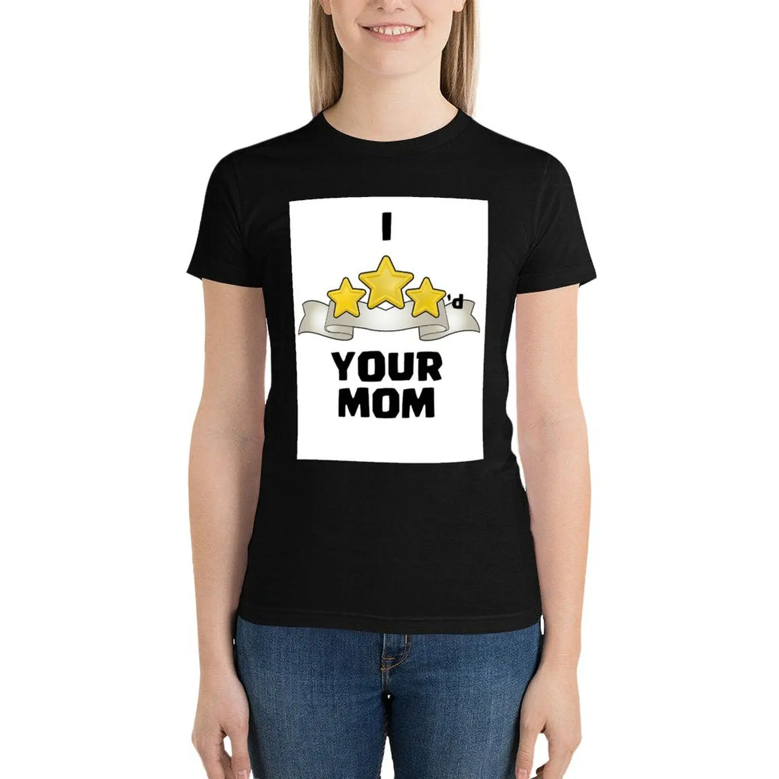 I three stared your mum Art T-Shirt oversized tees cute tops funny t shirts for Women