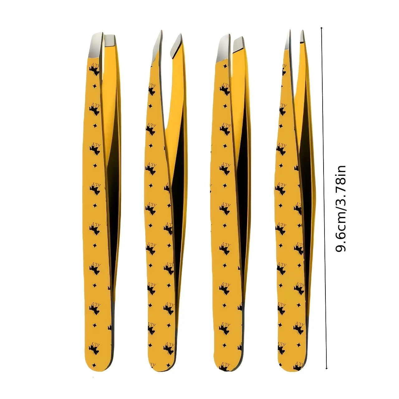 4pcs Set of Multifunctional Stainless Steel Eyebrow Tweezers with High-Precision Flat Mouth And Slanted Mouth for Beard Pulling view 5