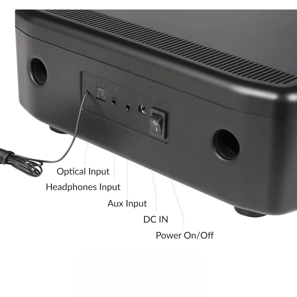 مكبر صوت منزلي مزود بمشغل أقراص مضغوطة وراديو FM ومدخل بصري ومكبرات صوت مزدوجة وباس #4