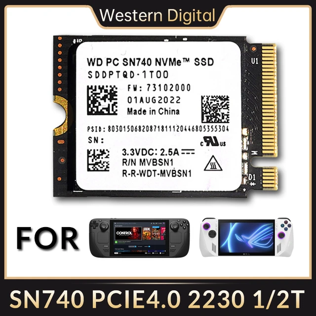 Western Digital Wd Sn740 2tb 1tb 512gb M.2 Ssd 2230 Nvme Pcie Gen 4x4 Ssd  For Microsoft Surface Prox Surface Laptop 3 Steam Deck - Solid State Drives  - AliExpress