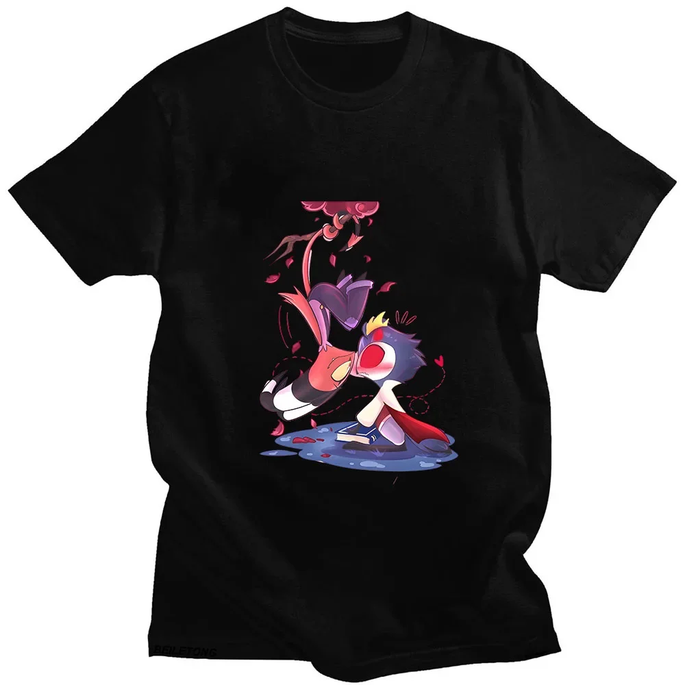 

Футболка с принтом аниме Helluva Boss, футболка Funko Pop Kawaii, футболка с коротким рукавом, высокое качество, футболка в стиле манга, модные топы Sudaderas