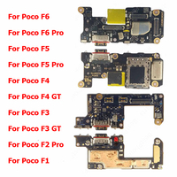Charge Board For Xiaomi Poco F6 F5 F4 F3 GT F2 Pro Pocophone F1 Charging Port Usb Connector PCB Dock Plate Socket Phone Parts