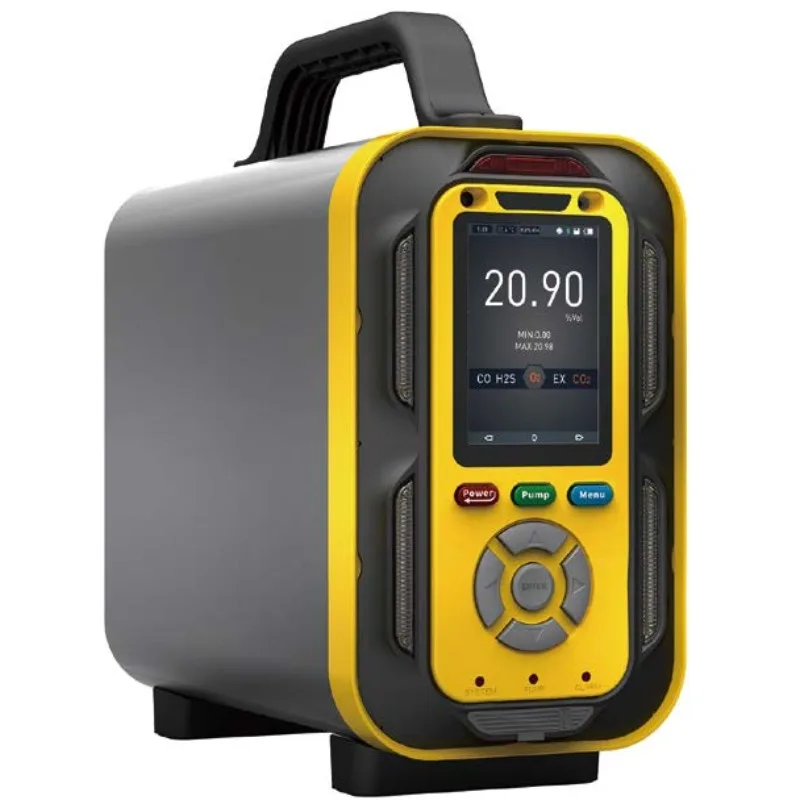 Portable pumping multi gas detector for EX O2 H2S CO CO2 CH4 C2H4 VOCS PM O3 environmental sensor