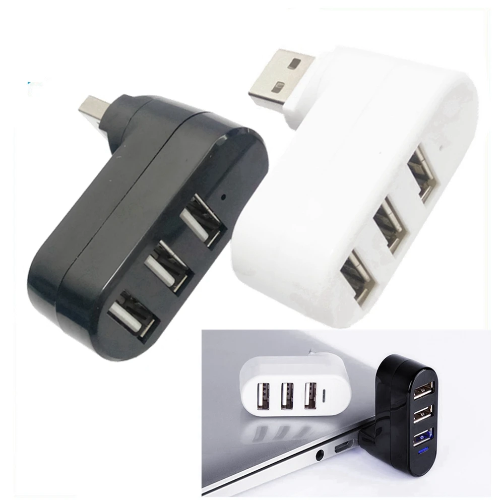 

USB hub high-speed rotary splitter adapter suitable for laptops, laptops, PC accessories, 3-port multi 2.0/3.0 USB hub