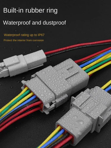 Imagen 2 del producto Deutsch DT Kit de conector a prueba de agua enchufe y enchufe de 2/4/6/8/12 pines con bloqueo de cuña para arnés de cables de camión y motocicleta automotriz