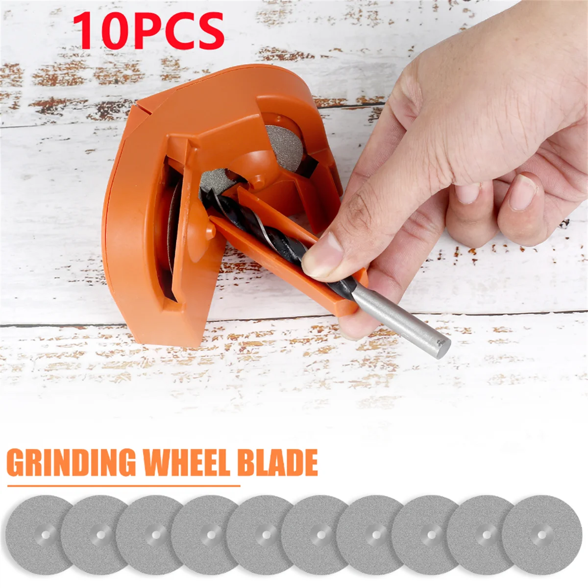 

2/10 шт. Диски для заточки сверл, плоские шлифовальные круги, универсальные для заточки сверл из быстрорежущей стали