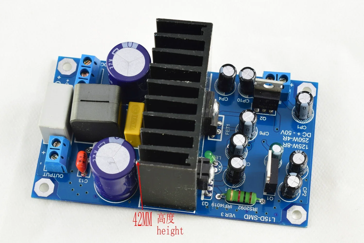 1PCS L15DSMD IRS2092S Class D High Power 250W Mono Channel Amplifier Board Assembled Module NEW