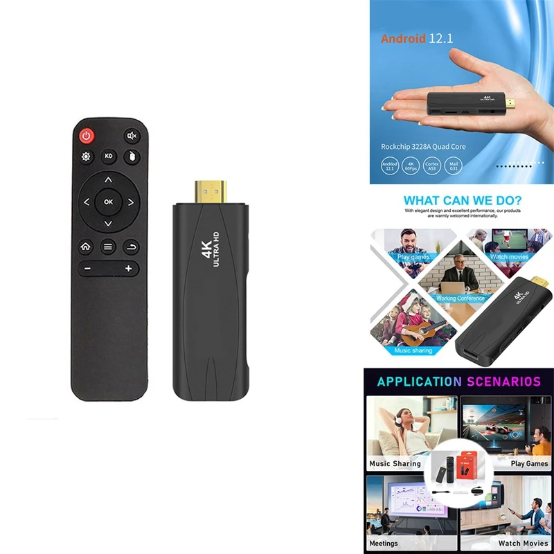 

TV Stick Rockchip 3228A Quad-Core Android 12.1 TV BOX 2.4G Wifi 1GB 8GB 4K Smart Player Tvbox Dongle Set Top Box Easy To Use