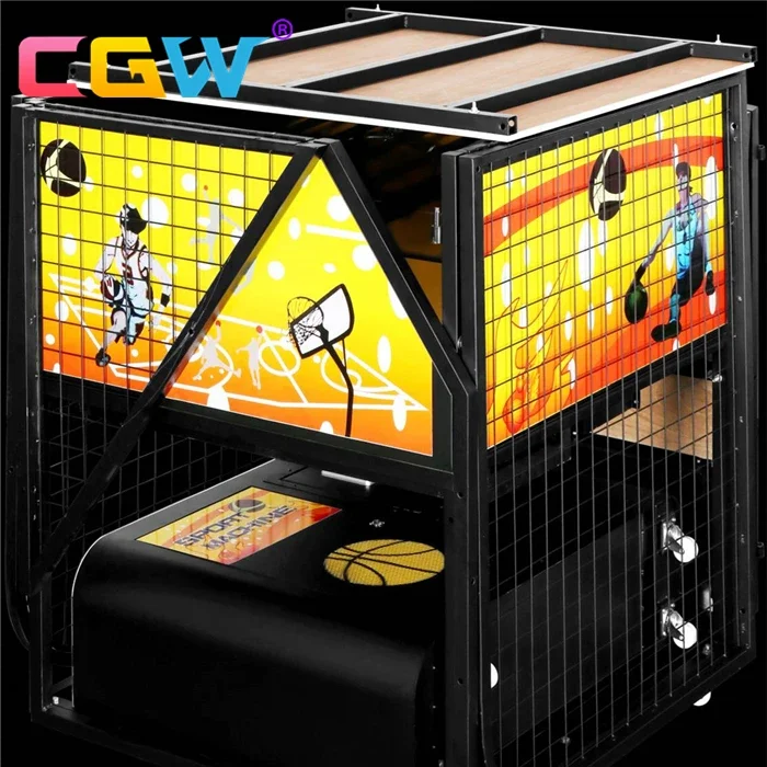 CGW Game Center Folding Crazy Hoop Basketball Machine Arcade Coin Operated Electronic Shooting Basketball Machine