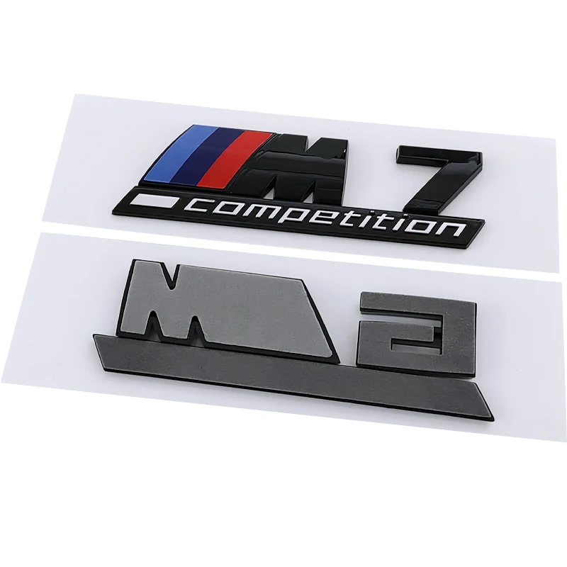 3d ABS Black Logo M1 M2 M3 M4 M5 M6 M7 M8 Competition Emblem Car Rear Trunk Sticker For BMW M1 M2 M3 M4 M5 M6 M7 M8 Accessories