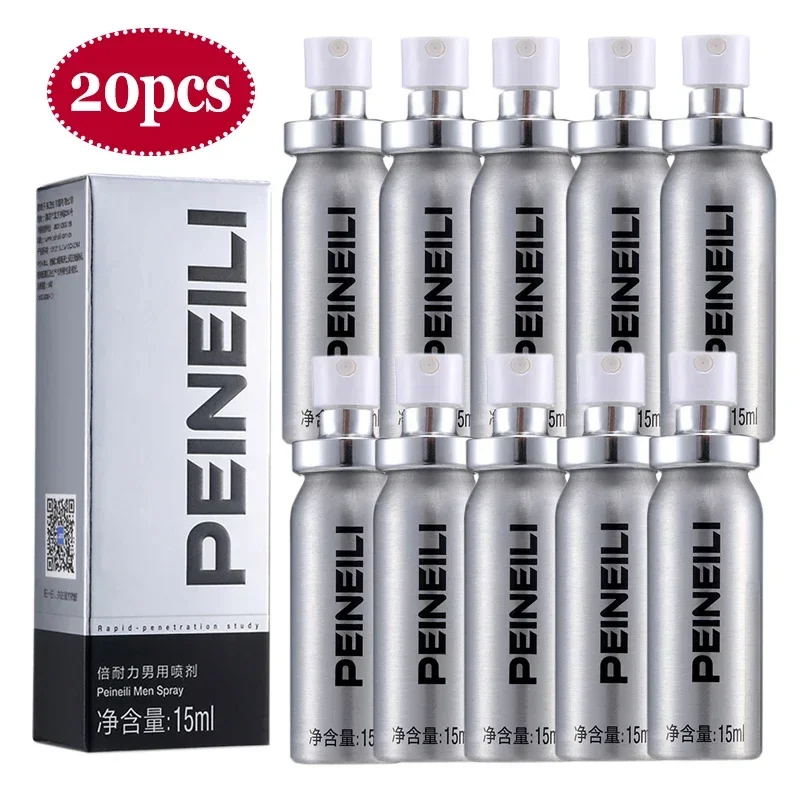 20pcs Penile Erection Spray Peineili Male Delay Spray Lasting 60 Minutes Sex Products for Men Penis Enlargement Cream  Sex Shop