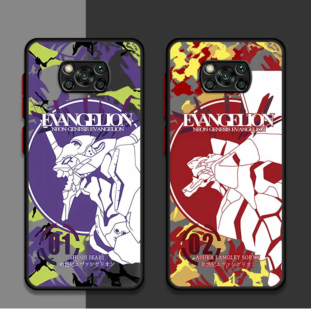 Anime E-Evangelions EVA Phone Case for Xiaomi Poco X4 GT M5 C40 X3 X4Pro 5G X3 NFC X3 Pro F3 M5s X5Pro 5G Armor Cover