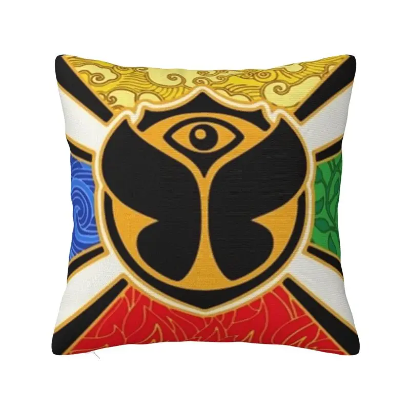 Custom Tomorrowland Flag Pillow Case 45x45cm for Sofa Nordic Cushion Cover Velvet Pillowcase