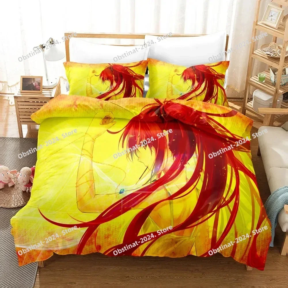 Kawaii Girl Cartoon Shakugan No Shana Bedding Set Printed Bed Set With Pillowcase Bed Duvet Cover Single Double Queen King Size