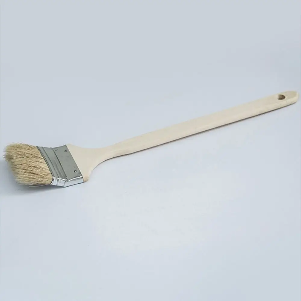 Long Handle Elbow Marine Paint Brush Solid Wood Handle Mixed Pig Mane Hair Elbow Paint Brush Wall Painting Cleaning Tool