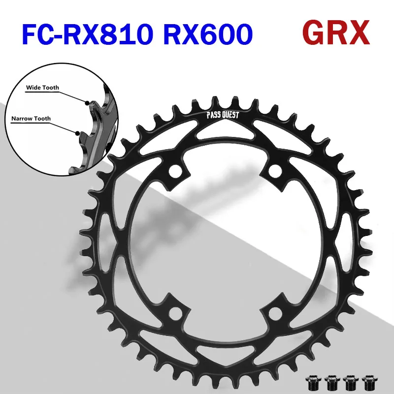 

Овальная/круглая Звездочка с четырьмя когтями PASS QUEST 110BCD для SHIMANO GRX FC-RX810 RX600, Кривошип с 36T на 52T, система 1 шт.