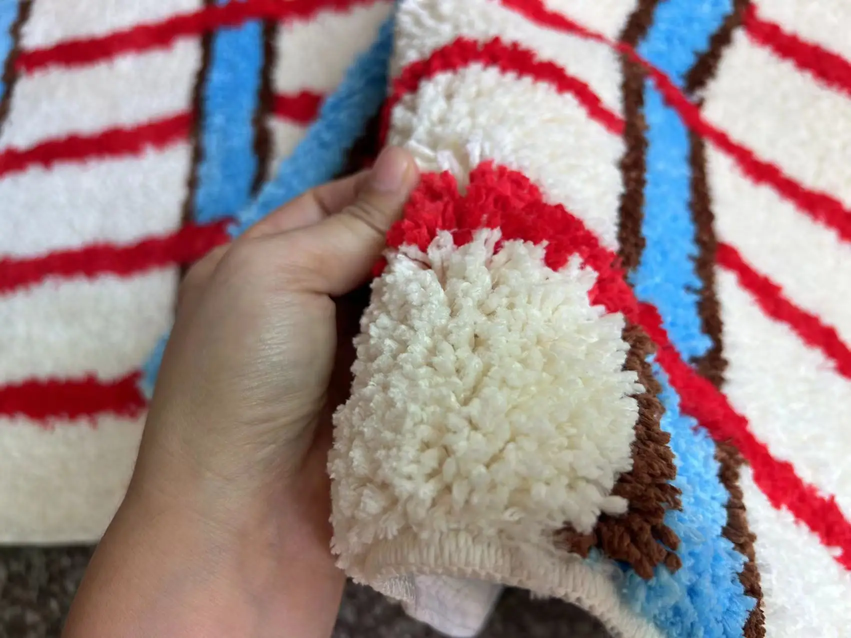 50x150CM Retro Plaid Tufted Carpet Soft Tufting Rug Bedroom Door Floor Mats Decoration Bathroom Anti-slip Doormats