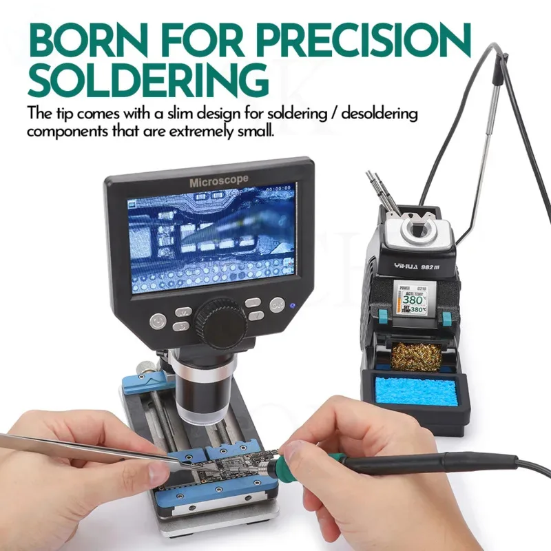 YIHUA 982-III Original Soldering Iron Precision Soldering Station with 2 Help Hands Control Temperature Welding Rework Station