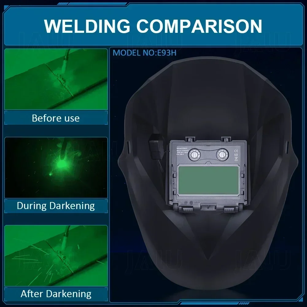 100*97 MM Viewing Size MIG MAG TIG TRUE Color 4 Sensors Solar Cell Powered Auto Darkening Welding Helmet Mask