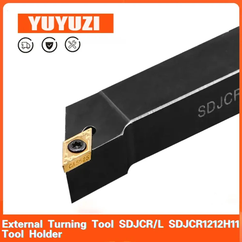 

External Turning Tool SDJCR/L SDJCR1212H11 SDJCL1212H11 SDJCR16 Tool Holder DCMT11 Carbide Insert Lathe Cutting Tool Set