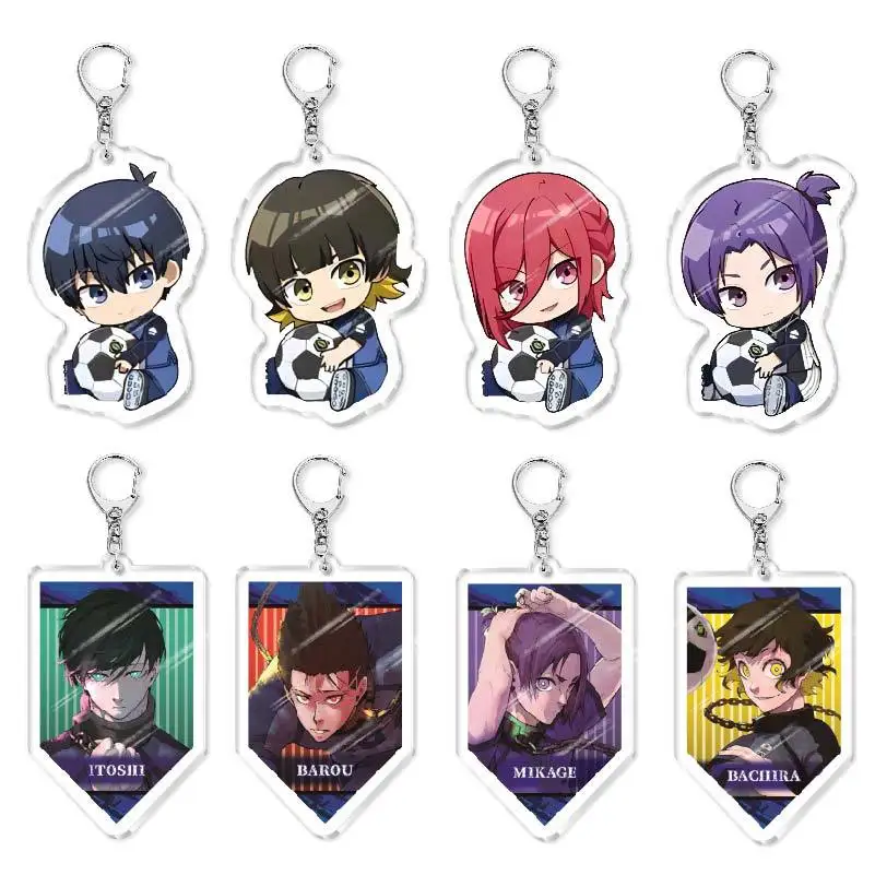 Acrylic Key Chain Animation Derivatives Exclusive Design Isagi Yoichi Chigiri Hyoma Bachira Meguru Kuon Wataru Gift for Friend