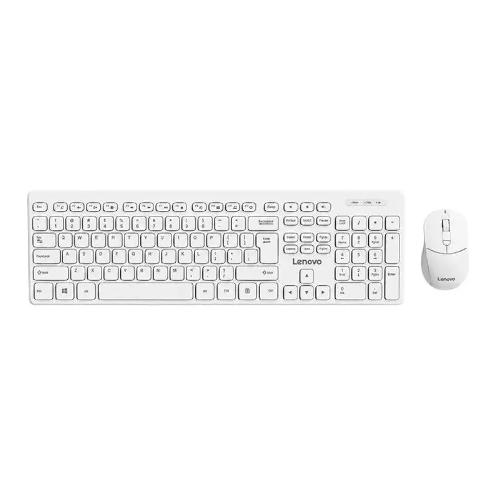 Lenovo MK29 Wireless Keyboard Mouse Combo 2.4G 108Keys Full Size Plug and Play Splash-proof Office Keyboard Mouse Set