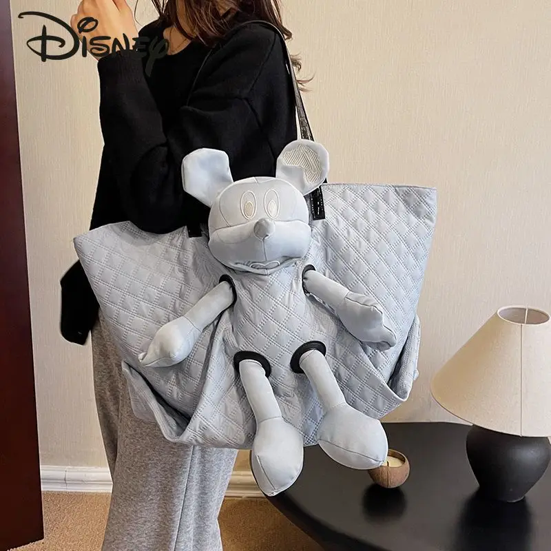 Disney Mickey New Women\'s Handbag Fashion High Quality Girls\' Shoulder Bag Cartoon Casual Large Capacity Commuter Women\'s Bag