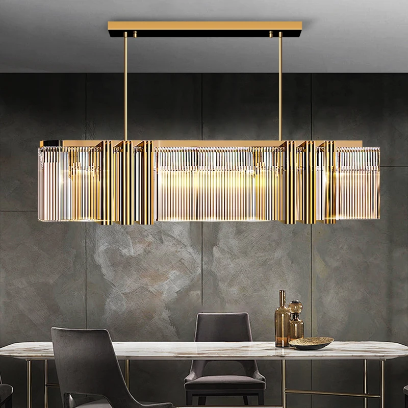 Imagem -04 - Crystal Chandelier Pendant Light For Dining Table Kitchen Island Dining Room