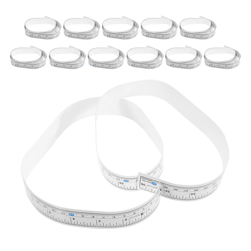 

12pcs Fish Tape Measure Self Adhesive Waterproof Dual Scale Ruler Sticker for Boat Fishing Rod Measuring Tool