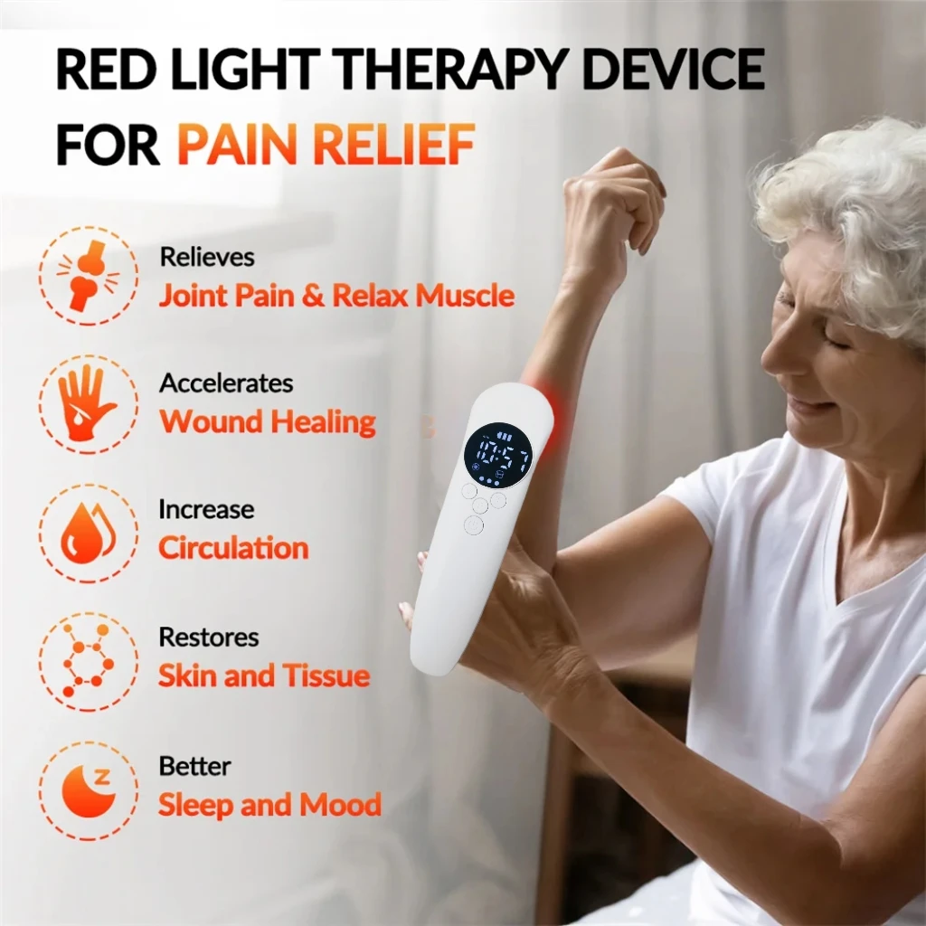 Most Powerful Home Laser Therapy Device - HLKGO Class 4 520mW LLLT Cold Laser for Back Pain, Sciatica & Arthritis Relief