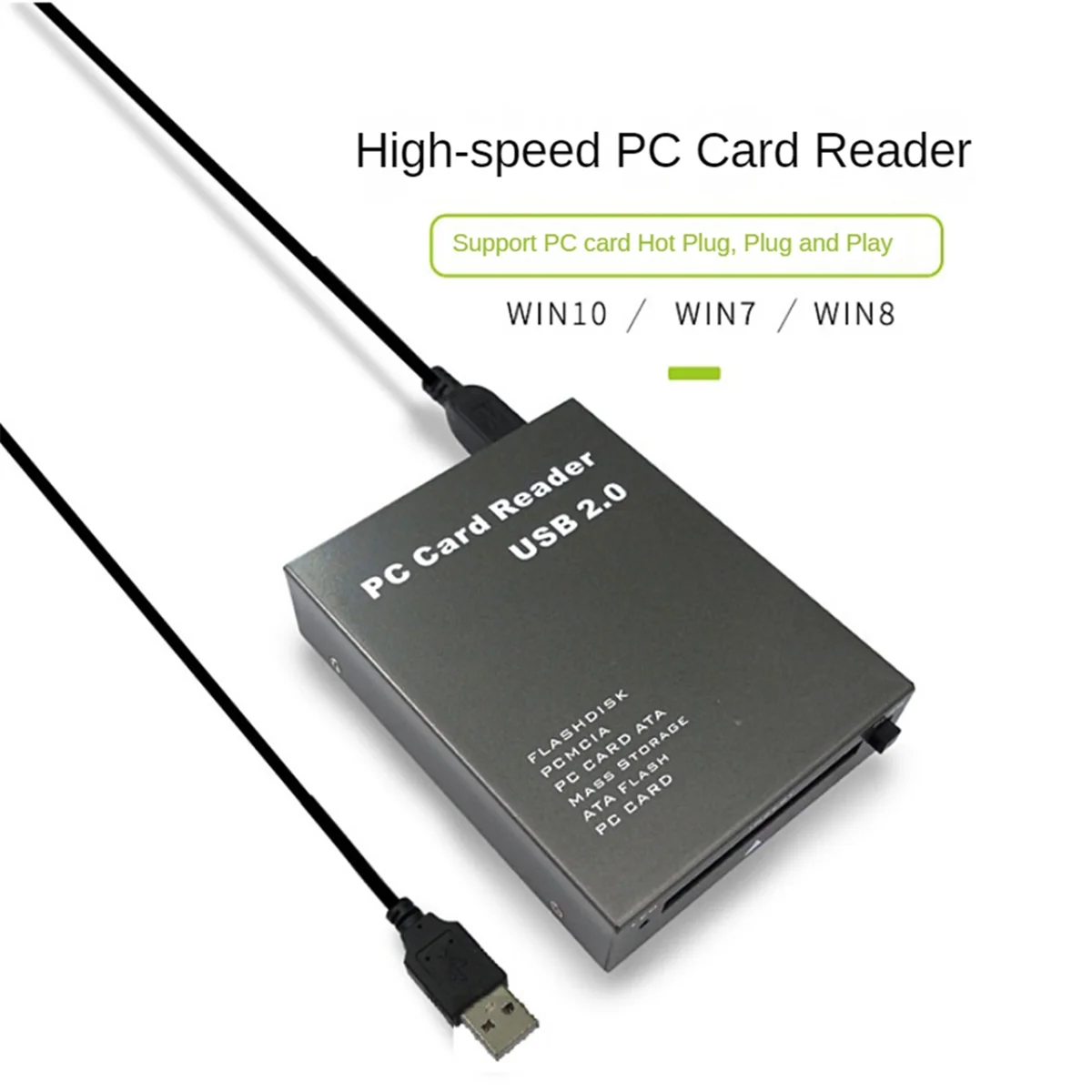 Lector de tarjetas Y19A USB2.0 PCMCIA lector de tarjetas ATA lector de tarjetas de PC USB 2,0 a PC adaptador ATA PCMCIA lector de tarjetas de memoria de disco Flash