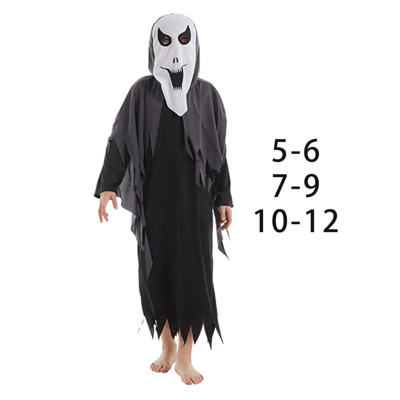 Kids Halloween Costume Grim Ghost Costume for Stage Performance Party