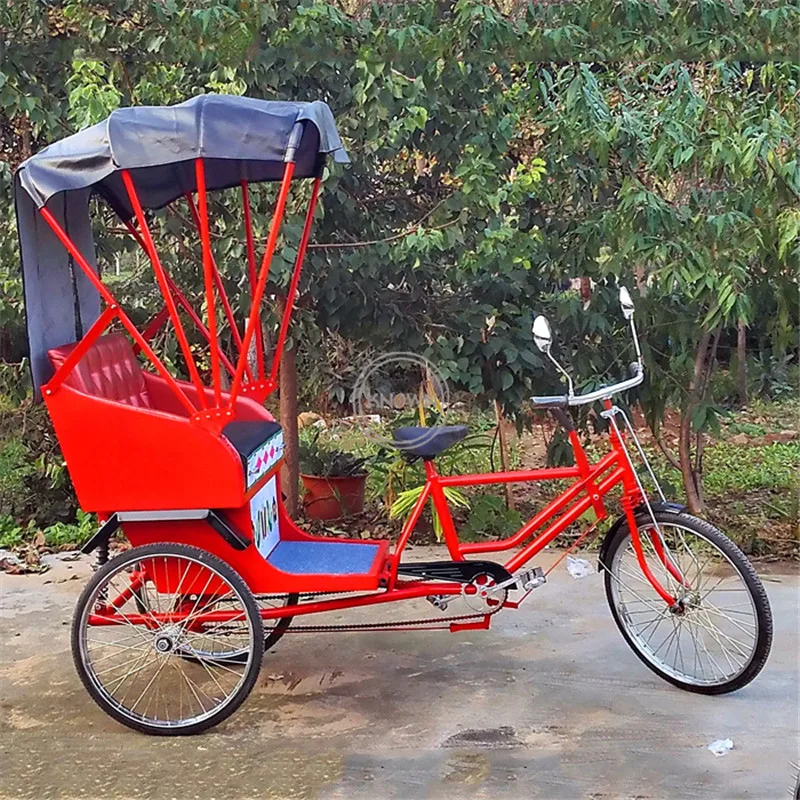 Customized Electric Adult Rickshaw Tricycle Passenger Cargo Bike Sightseeing Vehicles Scooters for Park