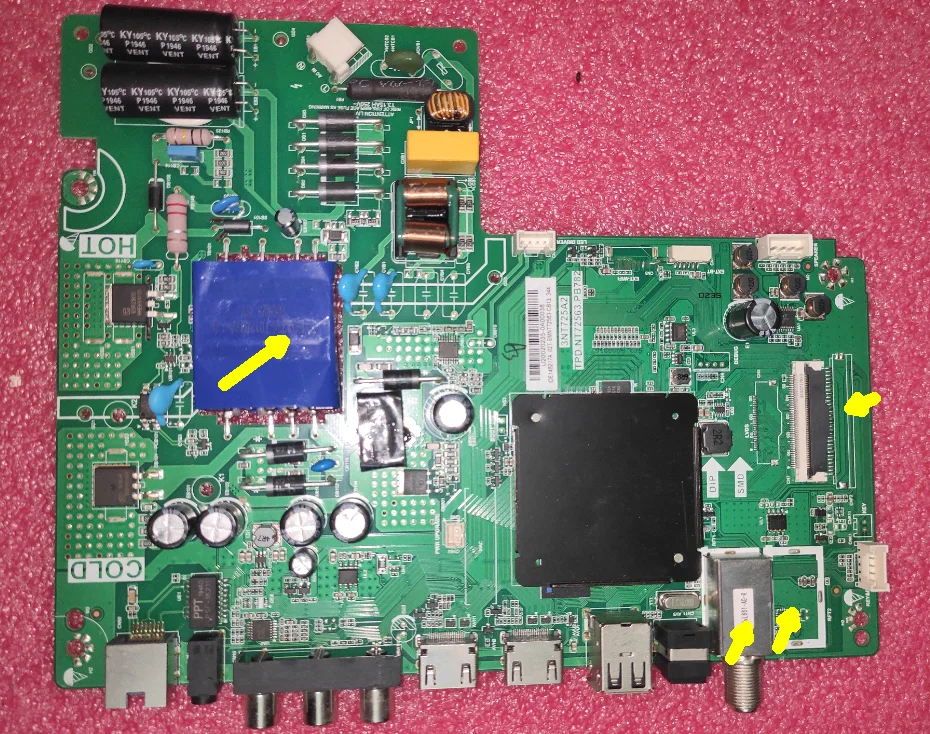 TPD.NT72563.PB782    3NT725A2   Three in one TV motherboard tested well
