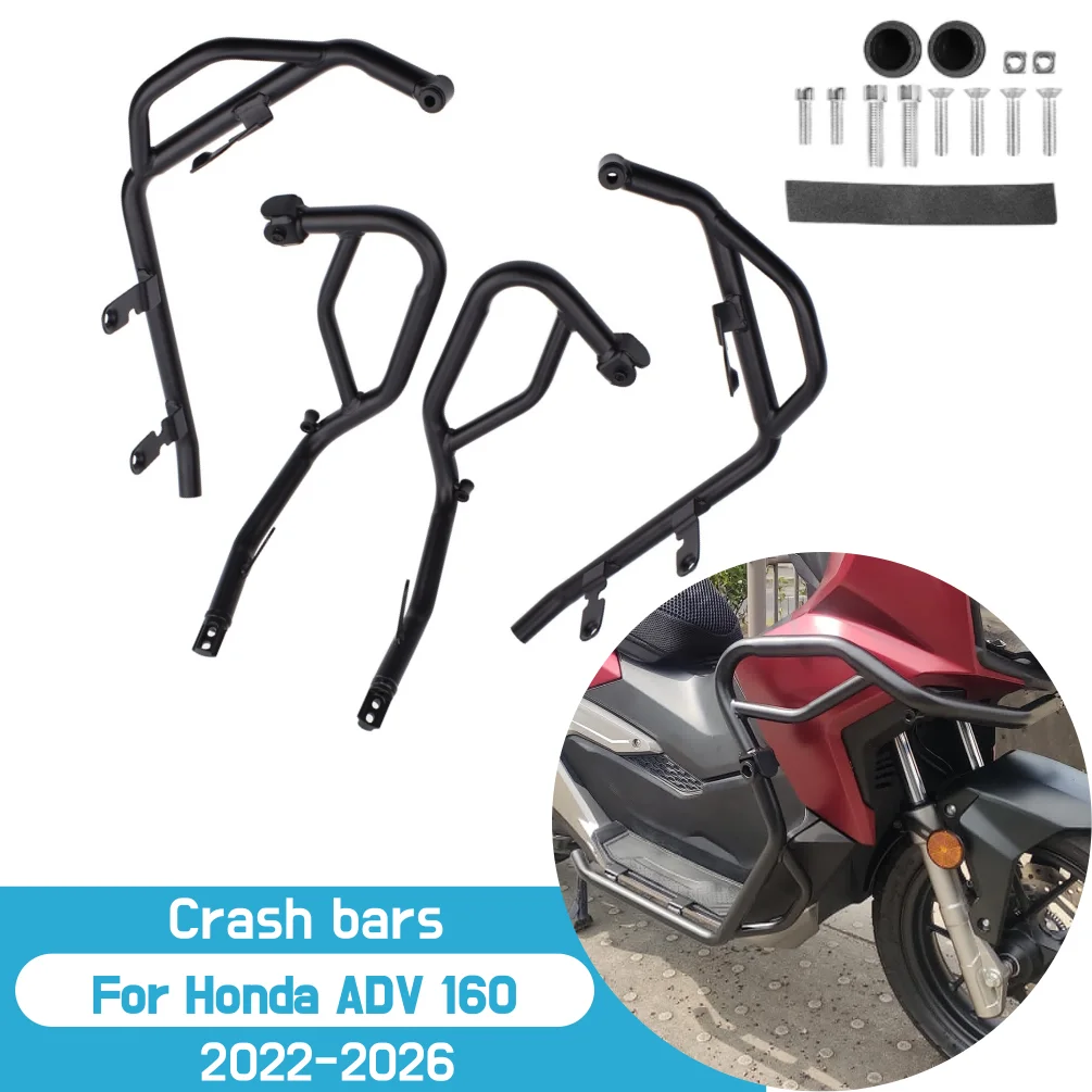 For Honda ADV 160 2022 2023 2024 2025 2026 ADV160 Crash Bars Engine Guard Frame Sliders Bumper Falling Motorcycle Accessories