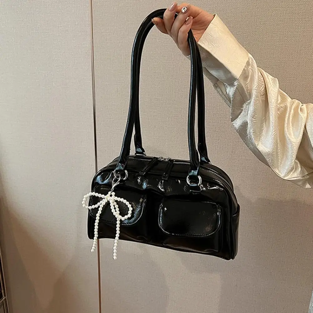 Stylish Hobo Shoulder Bag Womens Hobo Shoulder Bag with Top Handle Faux Leather Retro Handbag for Use Commuting Travel Trendy