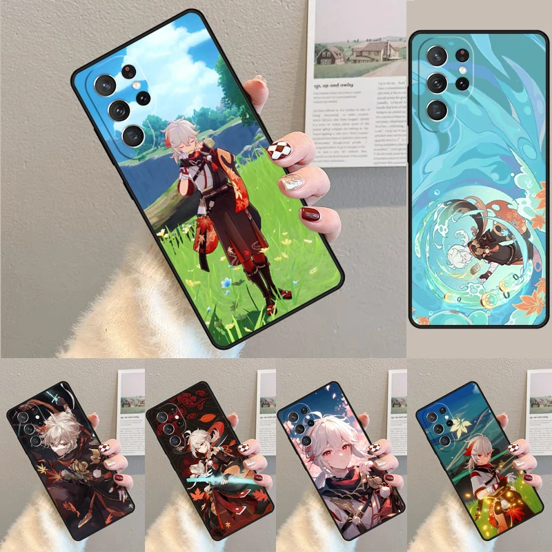 Cover Voor Samsung Galaxy S24 S25 Ultra S21 S22 Note10 20 lite Plus FE S23 Kaedehara Kazuha Genshin Impact telefoon case Coque