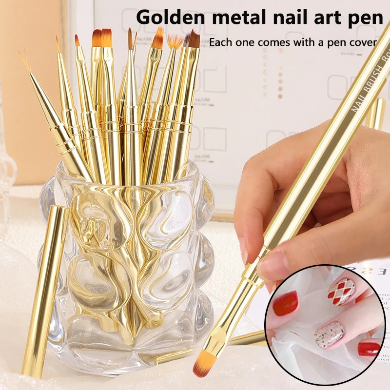 Nail Art Painting Drawing Brush Nail Glue Phototherapy Pen UV Gel Brush Pen Acrylic Manicure Professionnel Brushes Tool