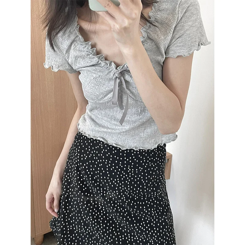 T-shirt unica V-Ne ort Sve Design da donna Sensation Small ence Ele Special Slim oulder ort Sweet And Spic...