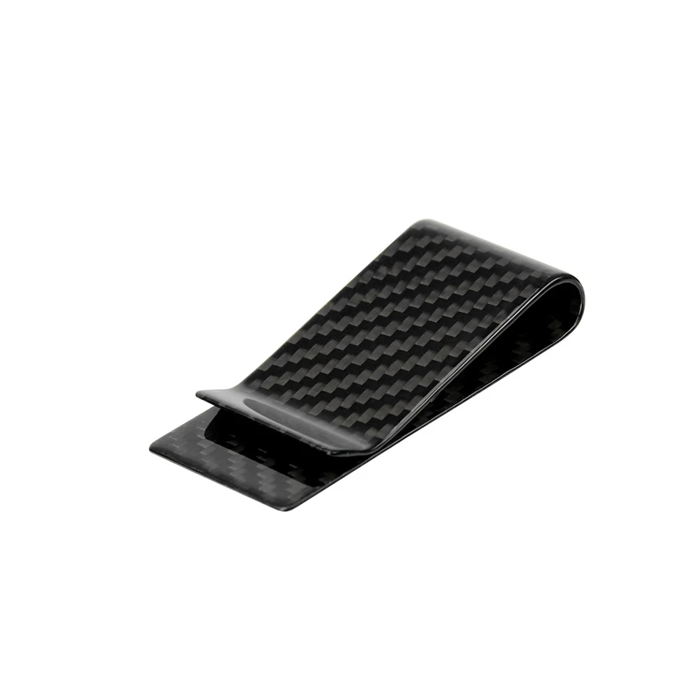 

Minimalist Genuine Carbon Fiber Money Clip Wallet Credit Card Cash Holder Black Money Clip Pocket Business Credit Card Holder