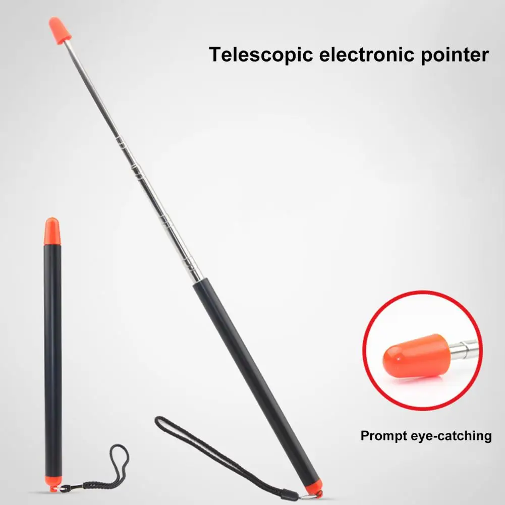 Professional Torch Blackboard Pen Felt Head Stainless Steel Telescopic Teacher Pointer 1/1.2 M Drop Shipping
