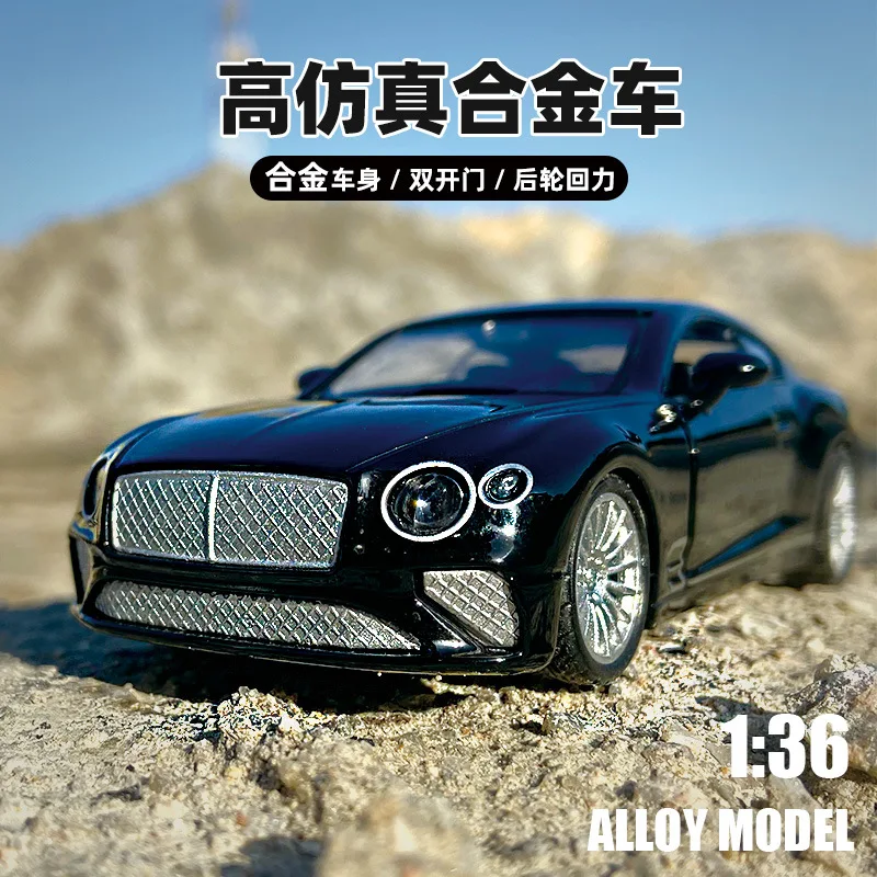 

1: 36 Bentley Children's Toy Sports Car Simulation Alloy Car Model Return Force Open Door Cake Decoration Gift