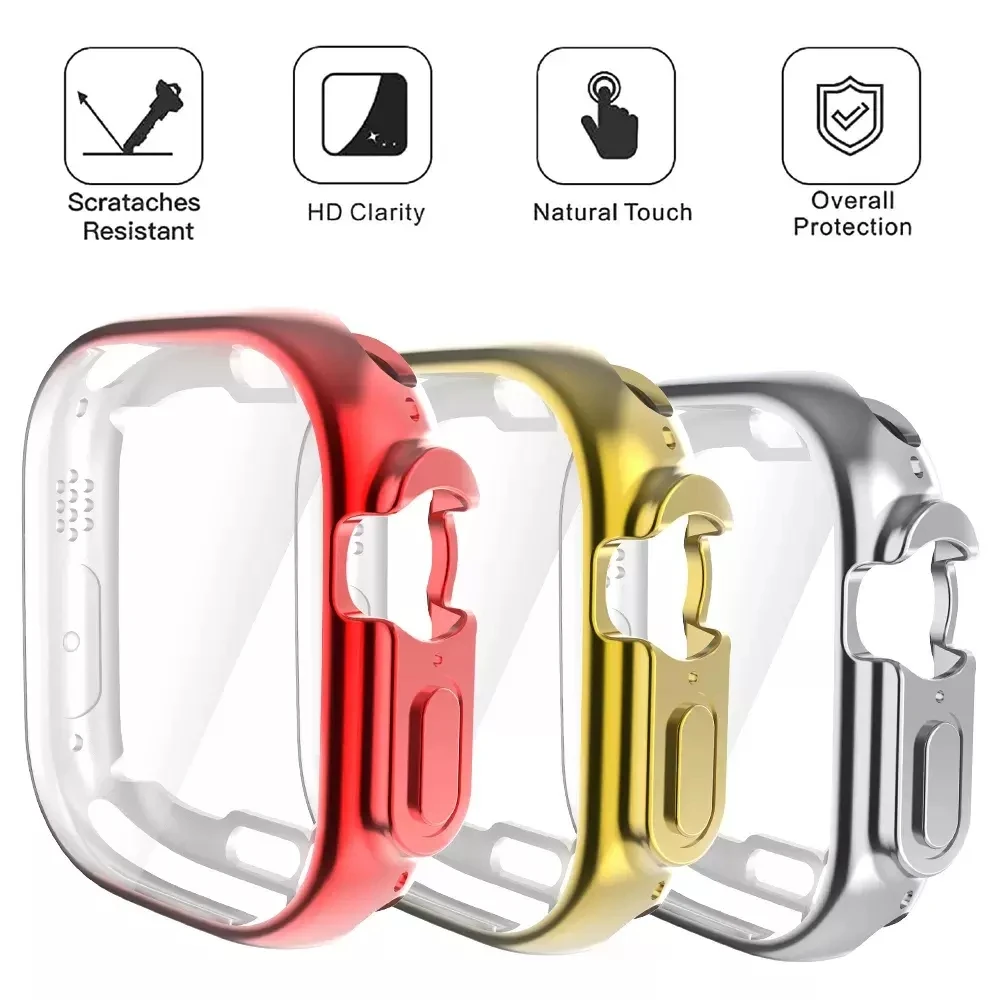 Screen Protector for Apple Watch Case Ultra 49mm 45mm 44mm 41mm 40mm Full Cover Bumper iwatch Apple Watch Series 3 4 5 6 7 8 SE