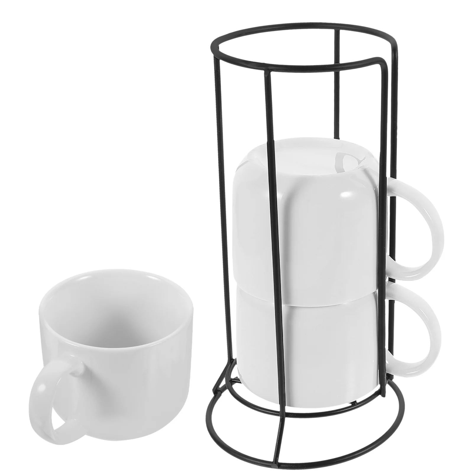 

1 set 1 Set Of Ceramic Mugs With Stand Coffee Tea Cup For Home Office Bakery Latte Mug Juice Water Cup Gift Kitchen Barware