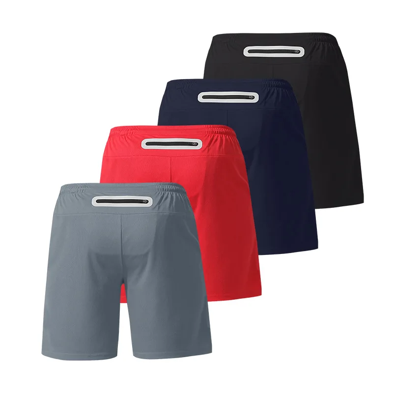 Men's 2 in 1 Running Shorts Quick Dry with Zippered Side &Waist Pockets Breathable Gym Summer Sports Training Shorts Inner Liner