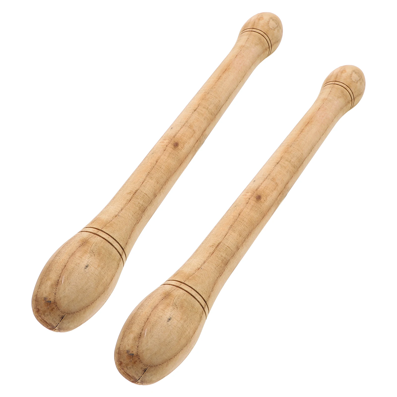 

2pcs 1 Pair Drumsticks Cowhide Drum Sticks Solid Wood Percussion Mallets Durable Long Handle Natural Wood Music Instrument